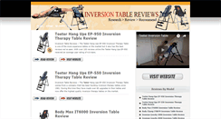 Desktop Screenshot of inversiontablereviews.com